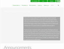 Tablet Screenshot of citizensforconservation.org